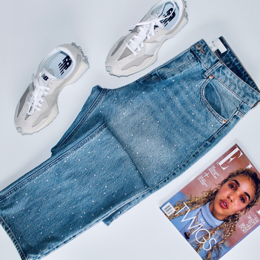 H&M Diamond Straight High Jeans